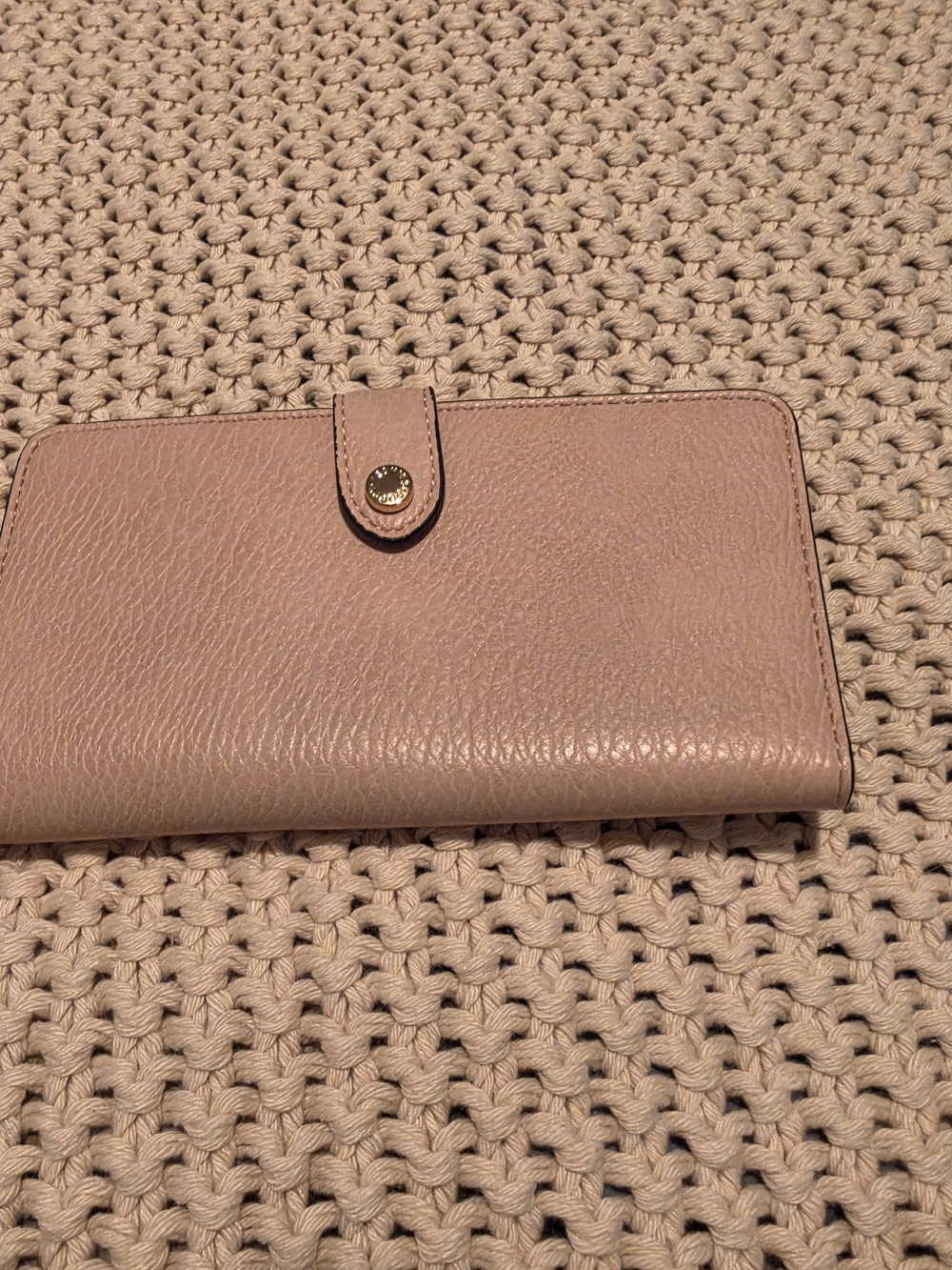 Poppy And Peonies Vegan Leather Zip-Around Wallet in Blush